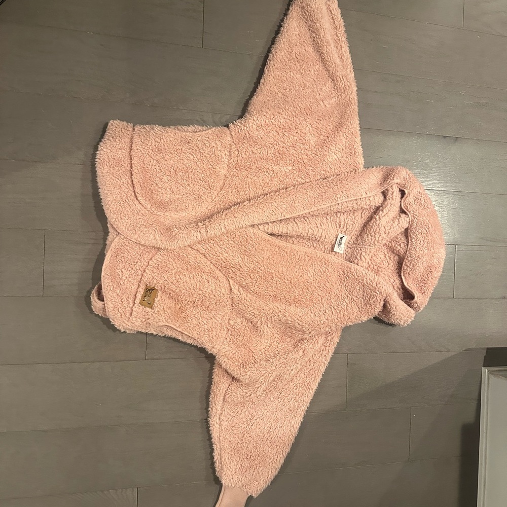 Nordic Beach Pink Hooded Fleece Jacket